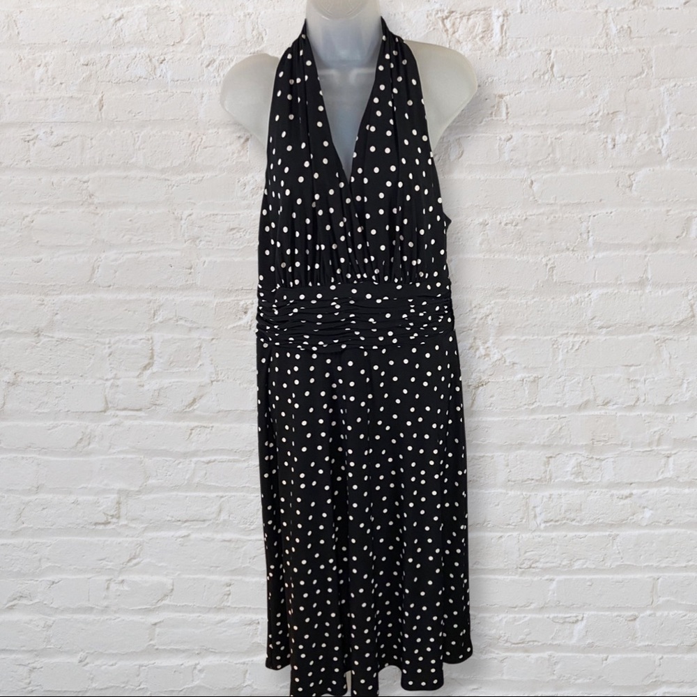 Evan Picone black dress with polkadots - Size 12